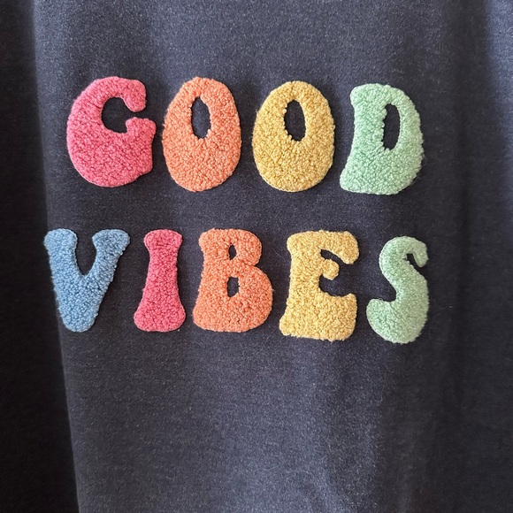 Wildfox Navy 'Good Vibes' Crew Neck Sweater - Picture 4 of 9